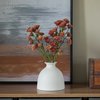 Uniquewise Modern Inkwelll Bottle Shaped Ceramic Table Vase Flower Holder, White 5 Inch QI004366.L.WT